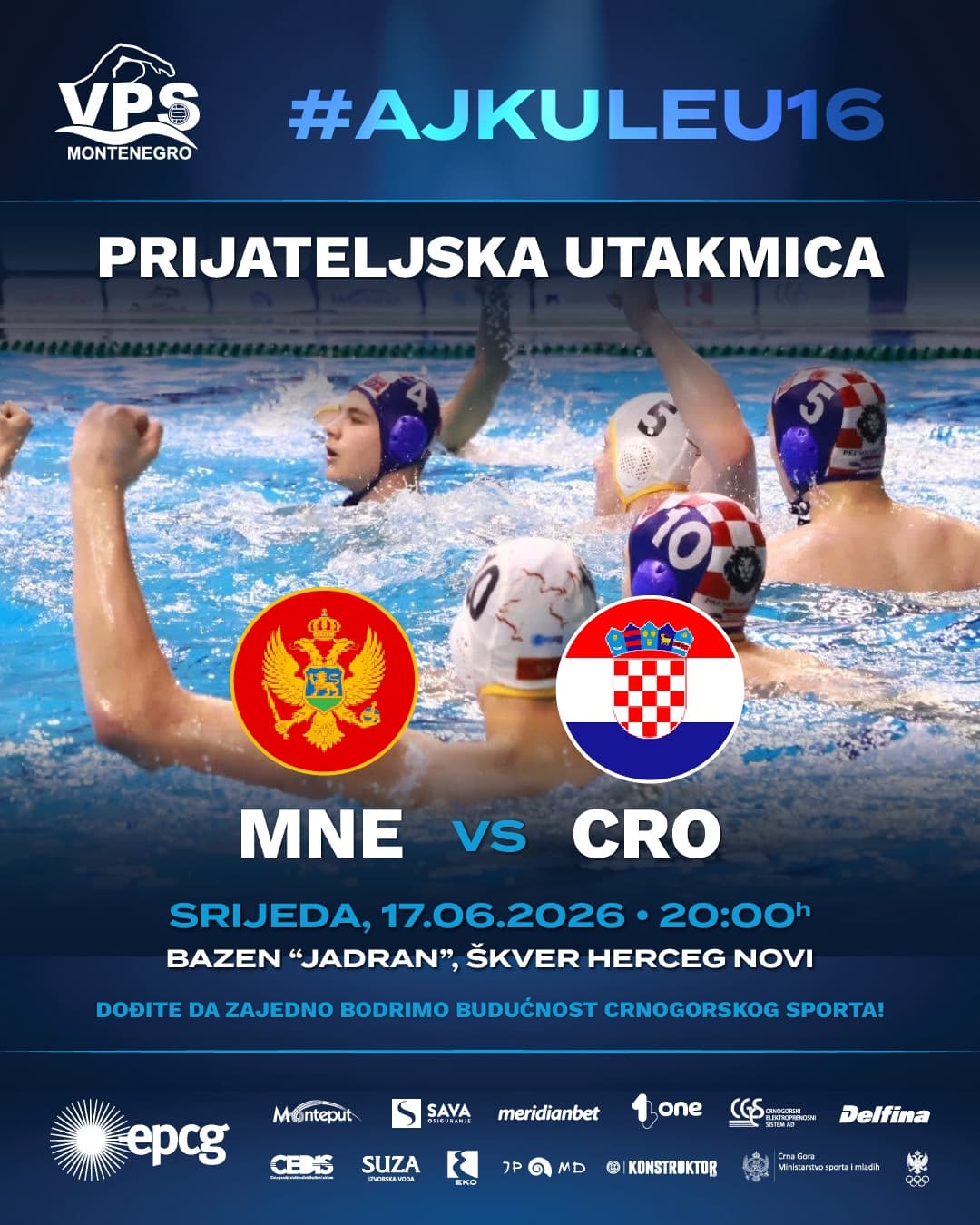Kadetska vaterpolo reprezentacija na bazenu Škver